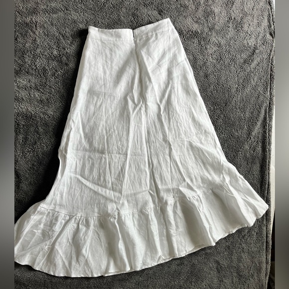 Reformation Yucca Linen Skirt - white - Picture 3 of 4